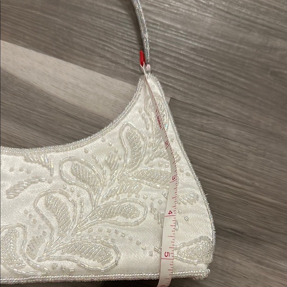 Stunning Vintage White Beaded Shoulder Bag - Picture 13 of 16